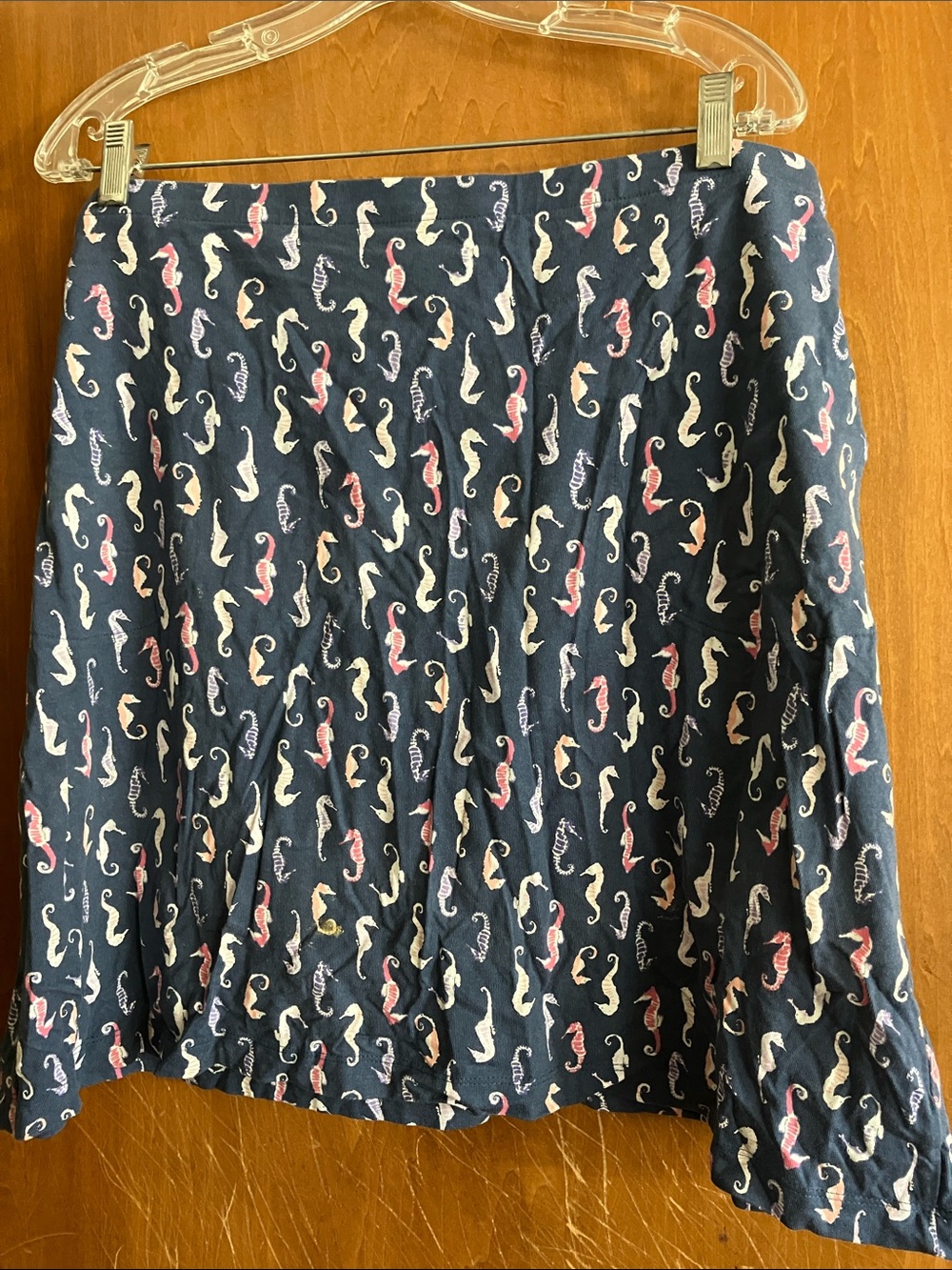 J Jill Size XL Navy Knit Skirt Flared